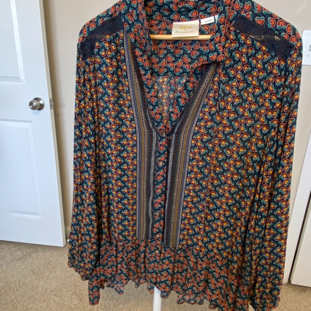 Maeve Blouse by Anthropologie Floral Print